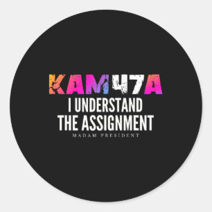 Pegatina Redonda Harris Kam47a Entiendo El Meme De Ignoración