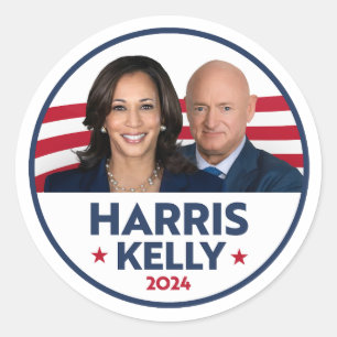 PEGATINA REDONDA HARRIS KELLY 2024