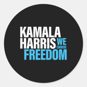 Pegatina Redonda Harris por la libertad de la campaña electoral de