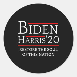 Pegatina Redonda Harris Restore Soul Of Nation Vote 2020 Elecciones