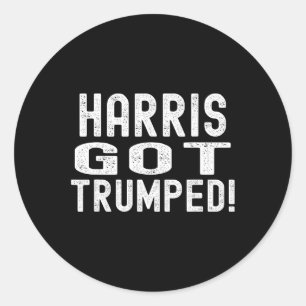 Pegatina Redonda Harris se equivocó con Kamala Broke It Trump 2024