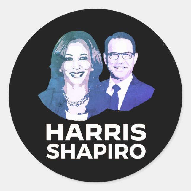 PEGATINA REDONDA HARRIS SHAPIRO (Anverso)