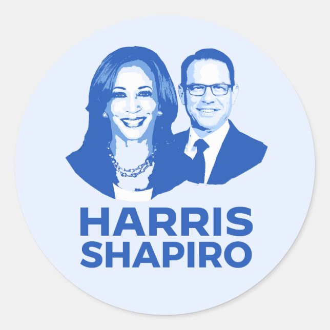 PEGATINA REDONDA HARRIS SHAPIRO (Anverso)