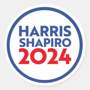 PEGATINA REDONDA HARRIS SHAPIRO 2024