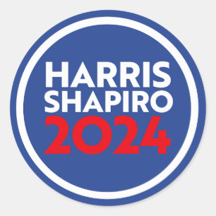 PEGATINA REDONDA HARRIS SHAPIRO 2024