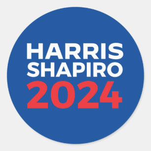 PEGATINA REDONDA HARRIS SHAPIRO 2024