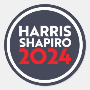 PEGATINA REDONDA HARRIS SHAPIRO 2024