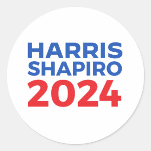 PEGATINA REDONDA HARRIS SHAPIRO 2024
