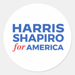 PEGATINA REDONDA HARRIS SHAPIRO PARA ESTADOS UNIDOS