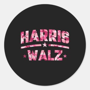 Pegatina Redonda Harris Waltz Camouflage Military Para Harris Veter