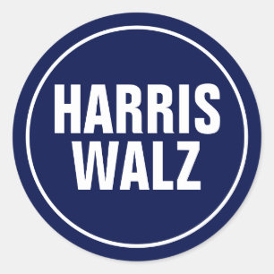 Pegatina Redonda Harris-Walz