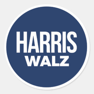 Pegatina Redonda Harris Walz