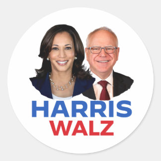 Pegatina Redonda Harris Walz 2024