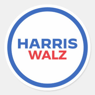 Pegatina Redonda Harris Walz 2024