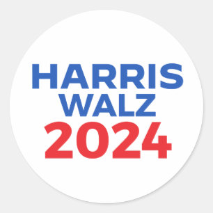 Pegatina Redonda Harris Walz 2024
