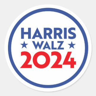 Pegatina Redonda Harris Walz 2024