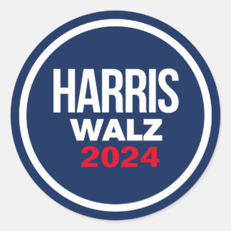 Pegatina Redonda Harris Walz 2024