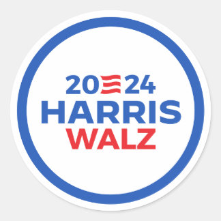 Pegatina Redonda Harris Walz 2024