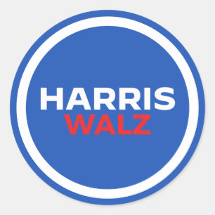 Pegatina Redonda Harris Walz 2024
