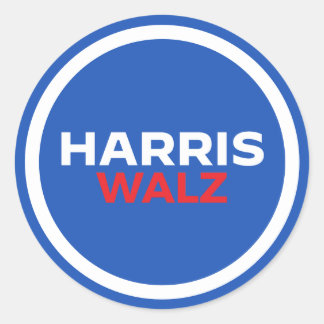 Pegatina Redonda Harris Walz 2024