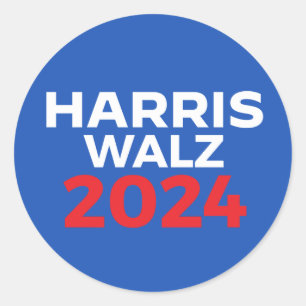 Pegatina Redonda Harris Walz 2024