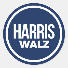 Pegatina Redonda Harris Walz 2024