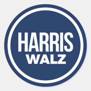Pegatina Redonda Harris Walz 2024