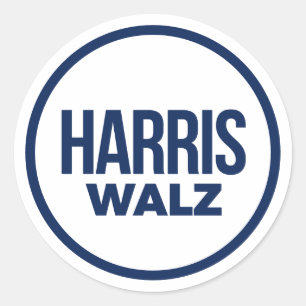 PEGATINA REDONDA HARRIS WALZ 2024