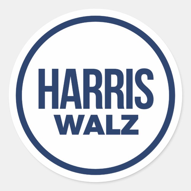 PEGATINA REDONDA HARRIS WALZ 2024 (Anverso)