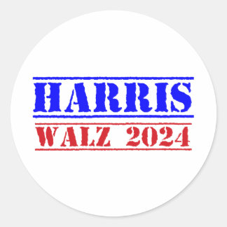 Pegatina Redonda Harris Walz 2024