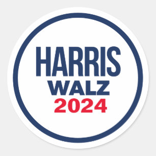 PEGATINA REDONDA HARRIS WALZ 2024