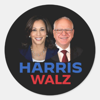 Pegatina Redonda Harris Walz 2024