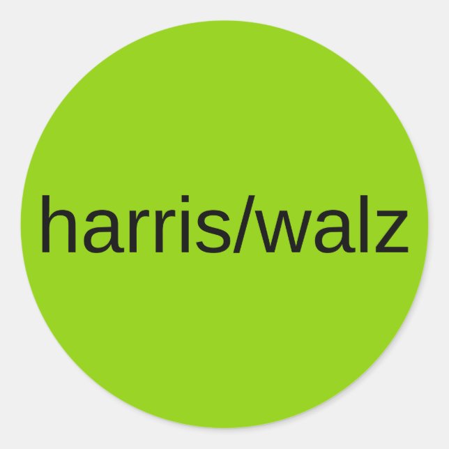 Pegatina Redonda harris walz 2024: moda en las elecciones presidenc (Anverso)