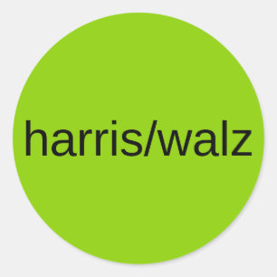 Pegatina Redonda harris walz 2024: moda en las elecciones presidenc