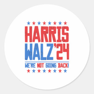 Pegatina Redonda HARRIS WALZ 2024 - No vamos a volver