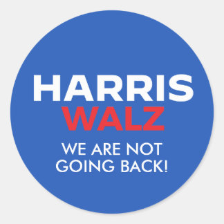 Pegatina Redonda Harris Walz 2024 - No vamos a volver