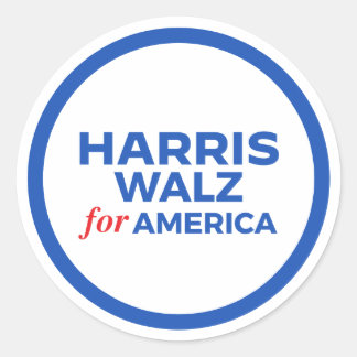 Pegatina Redonda Harris Walz para América 2024