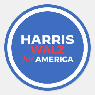 Pegatina Redonda Harris Walz para América 2024
