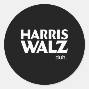 Pegatina Redonda Harris Wheimer Duh Elections 2024 Votación Kamala