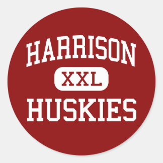 Pegatina Redonda Harrison - Huskies - High - Harrison New York