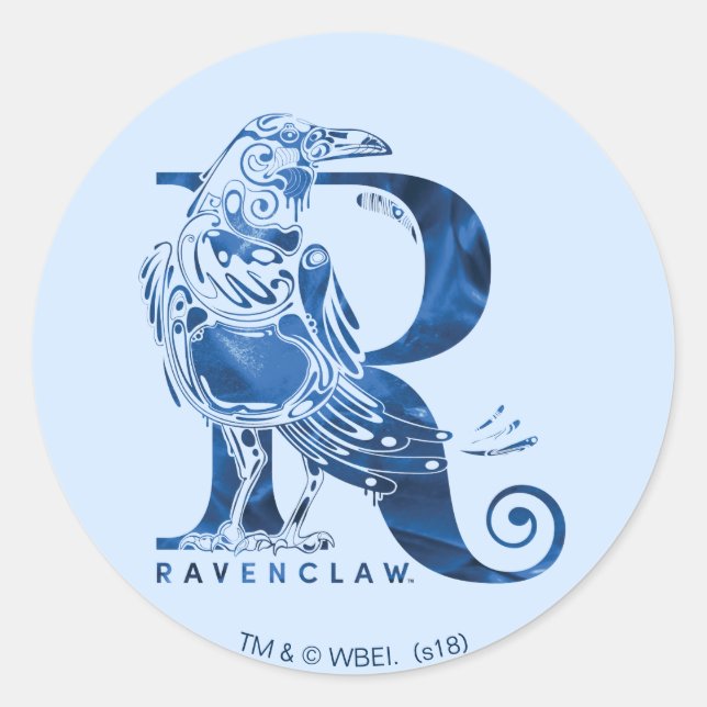 Pegatina Redonda Harry Potter | Aguamenti GRÁFICO DE RAVENCLAW™ (Anverso)