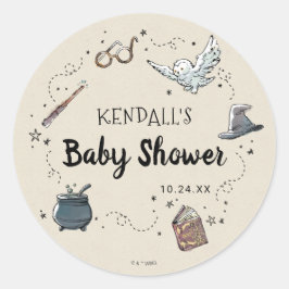 Pegatina Redonda Harry Potter Baby Shower