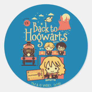 PEGATINA REDONDA HARRY POTTER™  DE VUELTA A HOGWARTS™