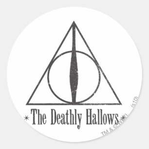 Pegatina Redonda Harry Potter   El Emblema De La Muerte Hago