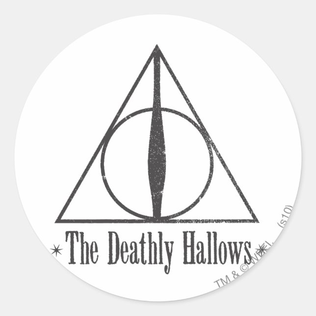 Pegatina Redonda Harry Potter | El Emblema De La Muerte Hago (Anverso)