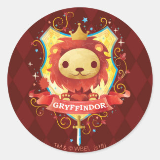 Pegatina Redonda Harry Potter | Encantador Escudo GRYFFINDOR™
