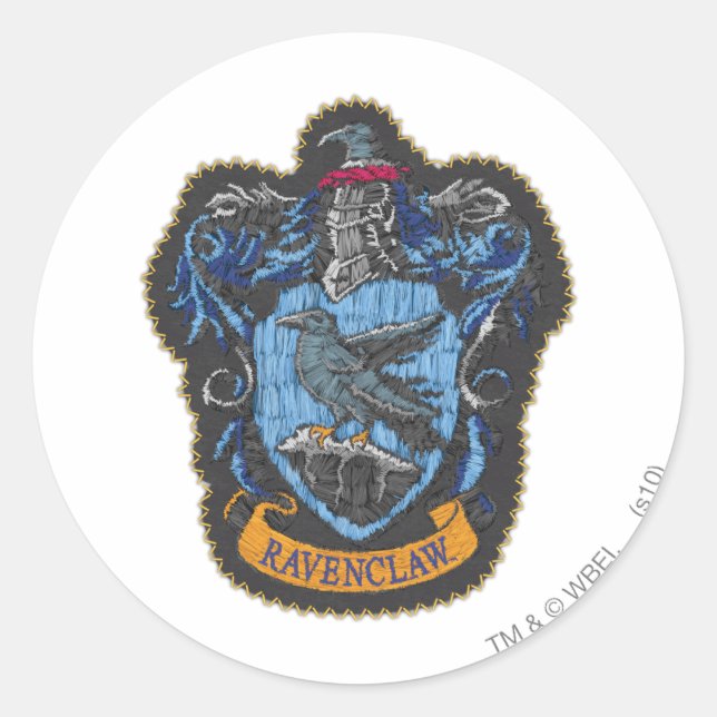 Pegatina Redonda Harry Potter | Escudo clásico de Ravenclaw (Anverso)