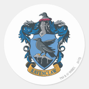 Pegatina Redonda Harry Potter  Escudo de armas Ravenclaw