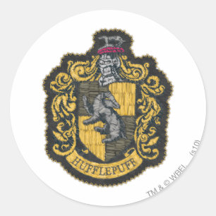 Pegatina Redonda Harry Potter   Escudo de Hufflepuff Parche