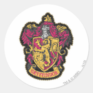 Pegatina Redonda Harry Potter   Escudo de la Casa Gryffindor